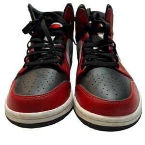 Nike Air Jordan 1 Mid Reverse Bred Retro Red 554724069 Sz 9‎ Box Streetwear